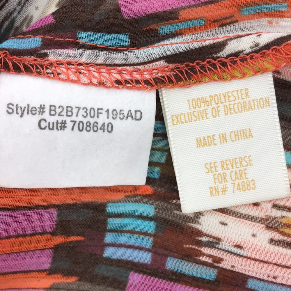 NEW Adiva Boho Sleeveless Top Orange Multicolor Size Small Artsy Bohemian - Picture 12 of 14
